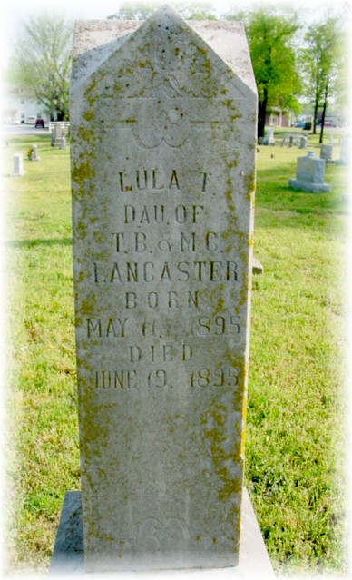 Lula Lancaster Grave site-1895: Martin-Hinkle- Whitfield Families