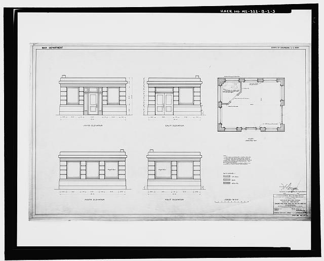 Photographic copy of engineering drawings, dated...