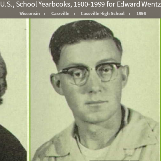 Edward Alan Wentz--U.S., School Yearbooks, 1900-1999(1956)