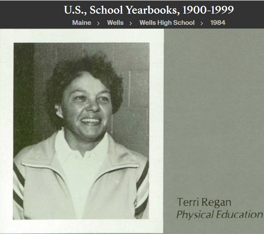 Terri Jean Daly-Regan--U.S., School Yearbooks, 1900-1999(1984)Teacher phys. Ed -c