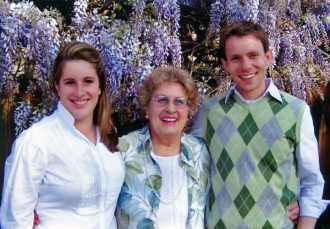 Joyce with her grandchildren
