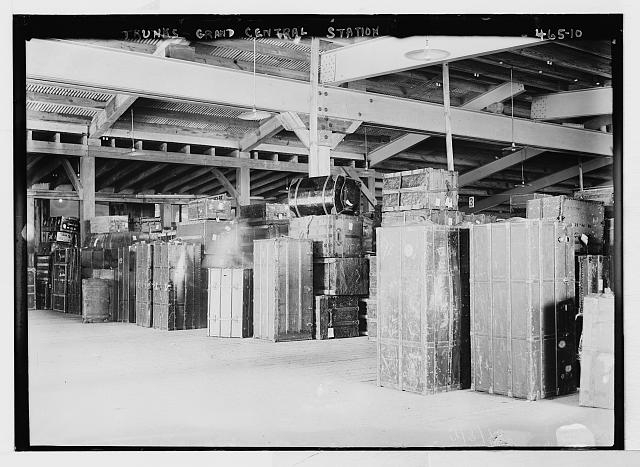 Trunks piled up in Grand Central Station, New York