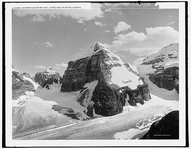 Victoria Glacier with Mt. Lefroy and the Mitre, Alberta
