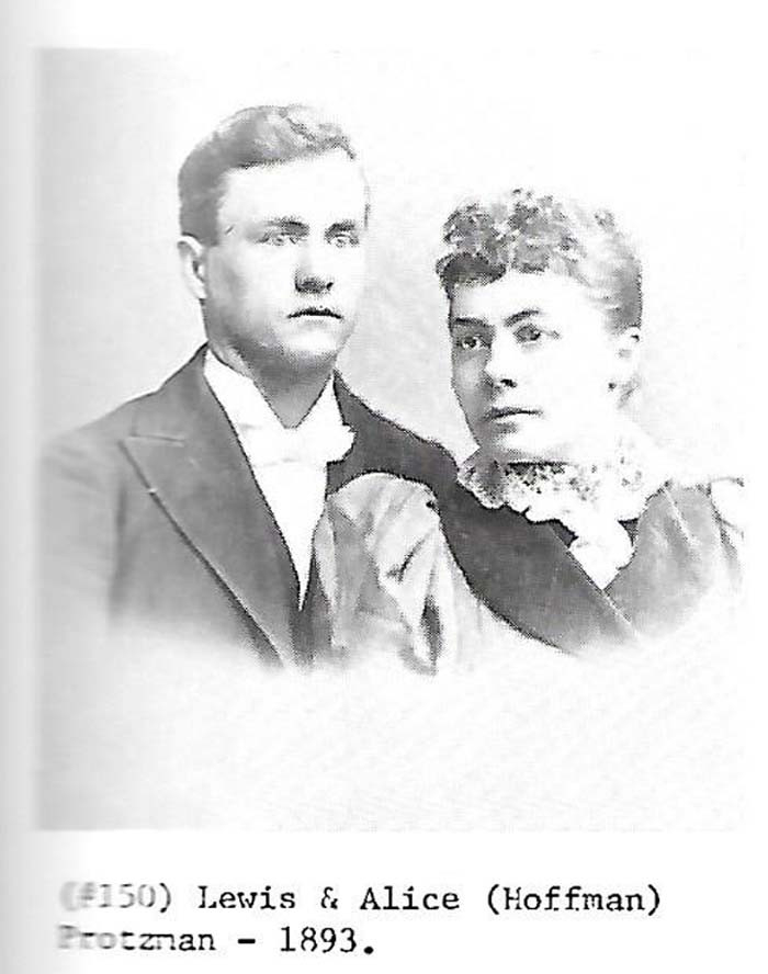 1893 - Lewis and Alice (Hoffman) Protzman - Sanger relatives (My Dad's Mother's side of my family)