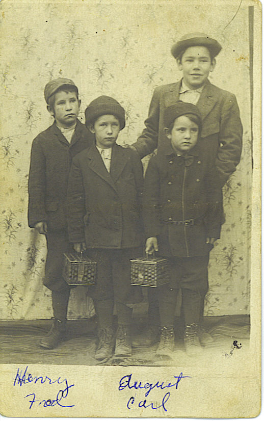 4 sons of Carl & Carolina Wegner