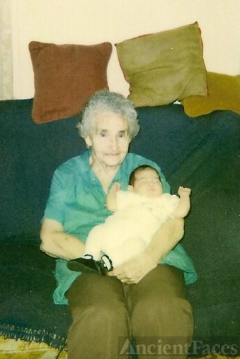 Great Great Grandma Allred with grandbaby Sabrina Weber