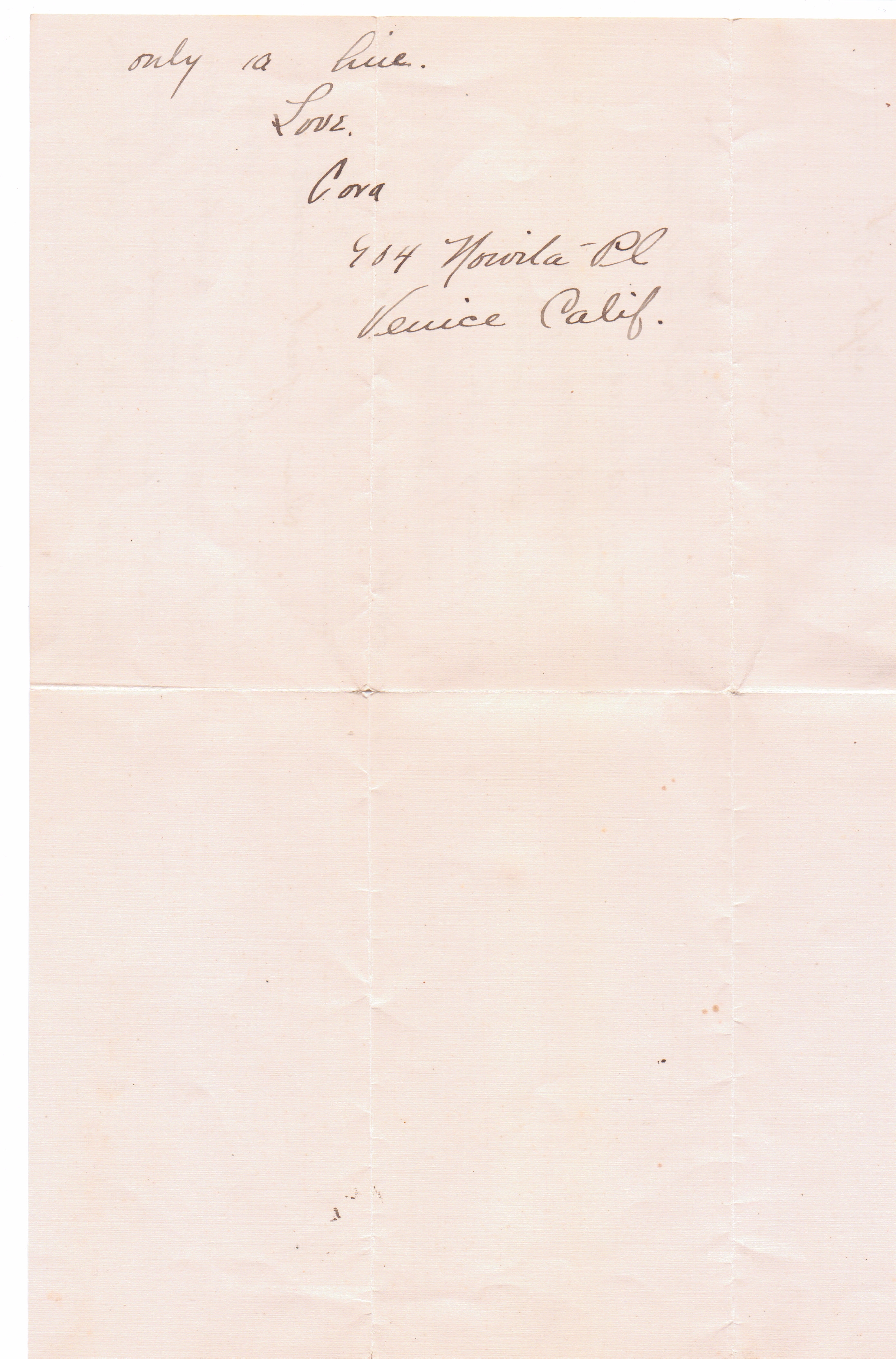 Cora Evans letter, 3