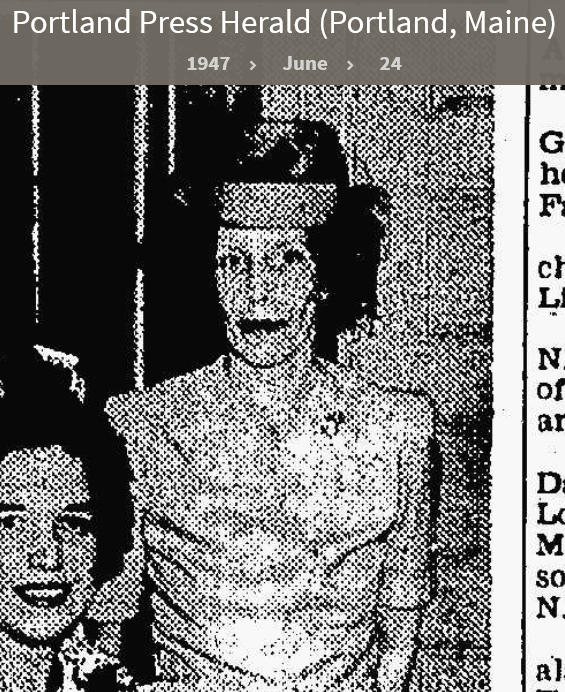 Louise Marie Hagen-Connell--Portland Press Herald (Portland, Maine) (24 june 1947)