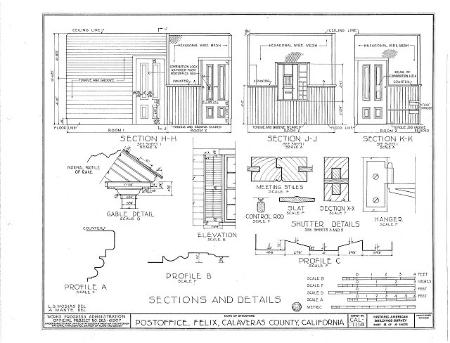 HABS CAL,5-FELI,1- (sheet 8 of 8) - Felix Post Office &...