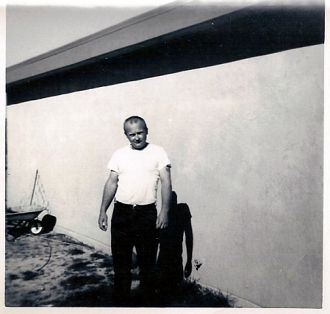 David R Copeland Sr in the backyard