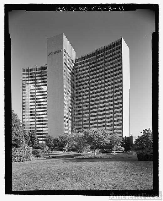 VIEW OF KAISER CENTER ACROSS GARDEN FROM WEST SIDE....