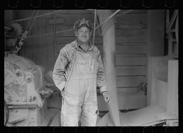 Homesteader who works in the limestone quarry. Tygart...