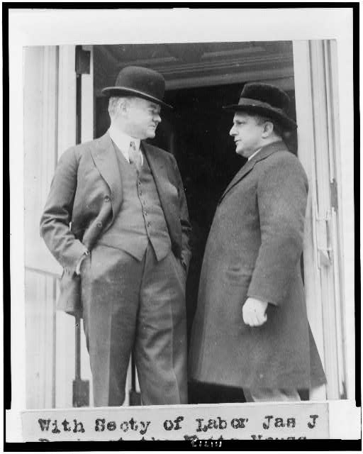[Herbert Hoover and Secretary of Labor James J. Davis,...