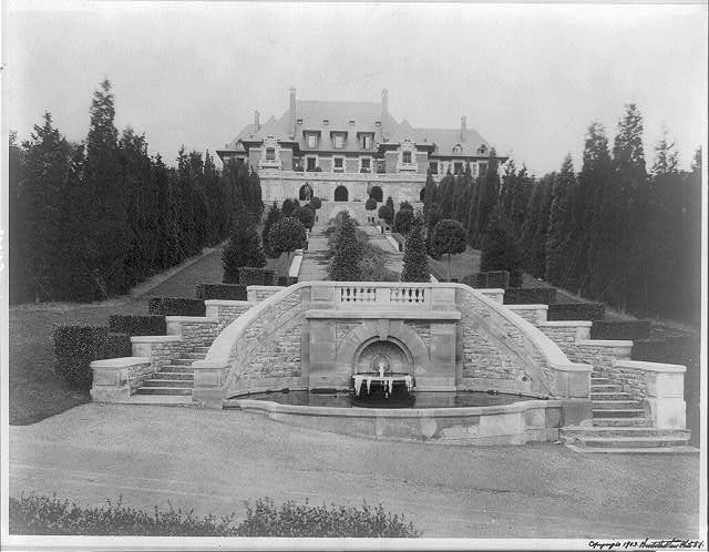 "Blairsden", a large mansion owned by C.L. Blair: view of...