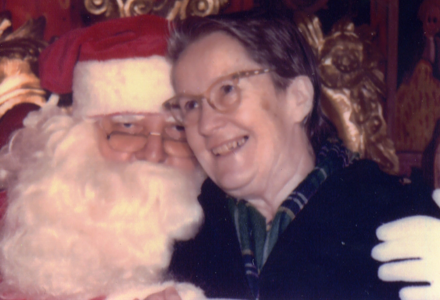 Frances Clara (Schauer) Kleaver & Santa Claus