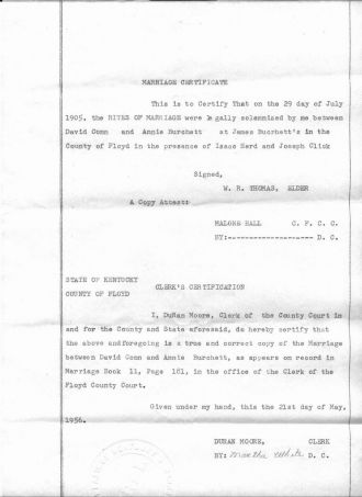 Marriage Cert