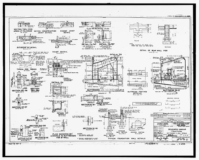 30. Photographic copy of original construction drawing,...
