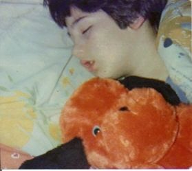 andy with orange dog