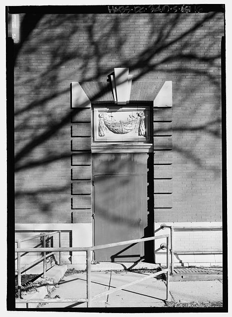 Detail view of door at west elevation - St. Elizabeths...