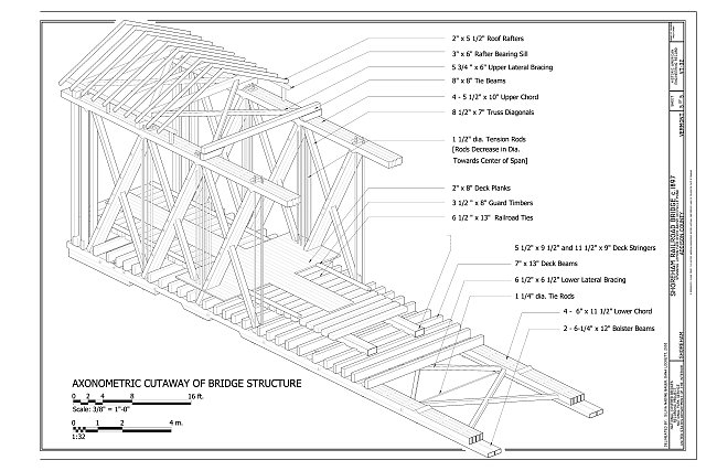 Axionometric Cutaway of Bridge Structure - Shoreham...