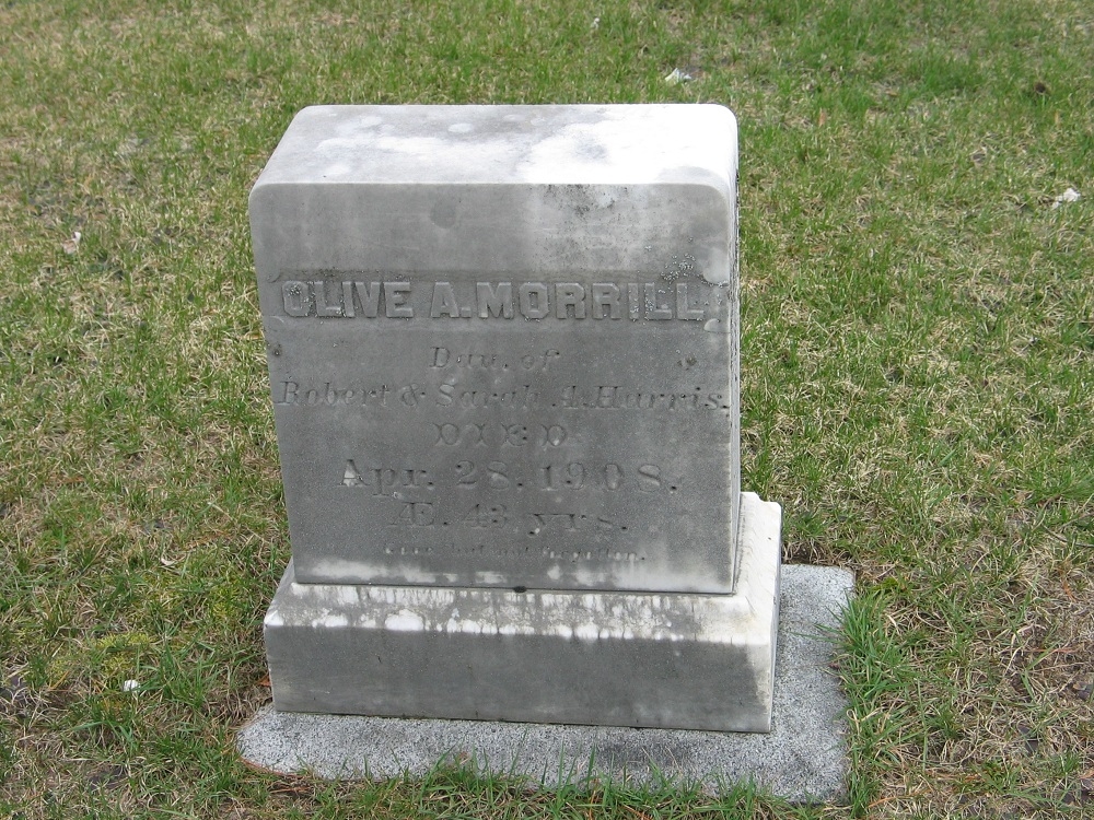 Olive A. (Harris) Morrill gravestone