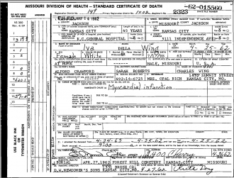 Iva Wing Death Certificate