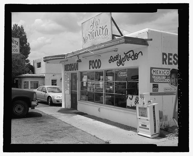 Oblique view of La Nortenita restaurant, with office in...