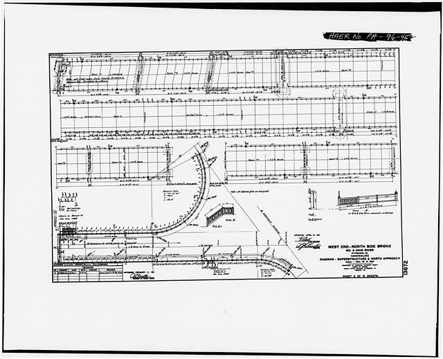 45. HANDRAILING, DIAGRAM-SUPERSTRUCTURE & NORTH APPROACH...