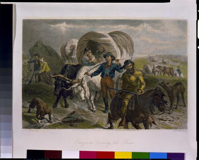 Emigrants crossing the plains / F.O.C. Darley, fecit ;...