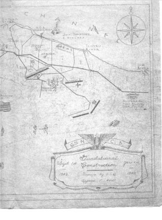 Guadalcanal map1, WWII, Wm. M. Bobbitt