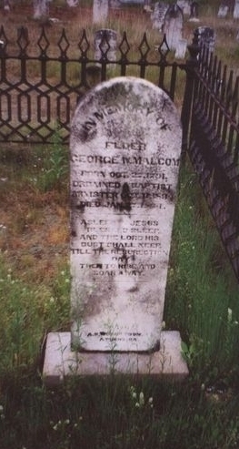 In memory of George W Malcom