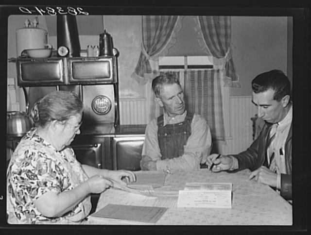 Mr. and Mrs. Milton Robinson with FSA (Farm Security...