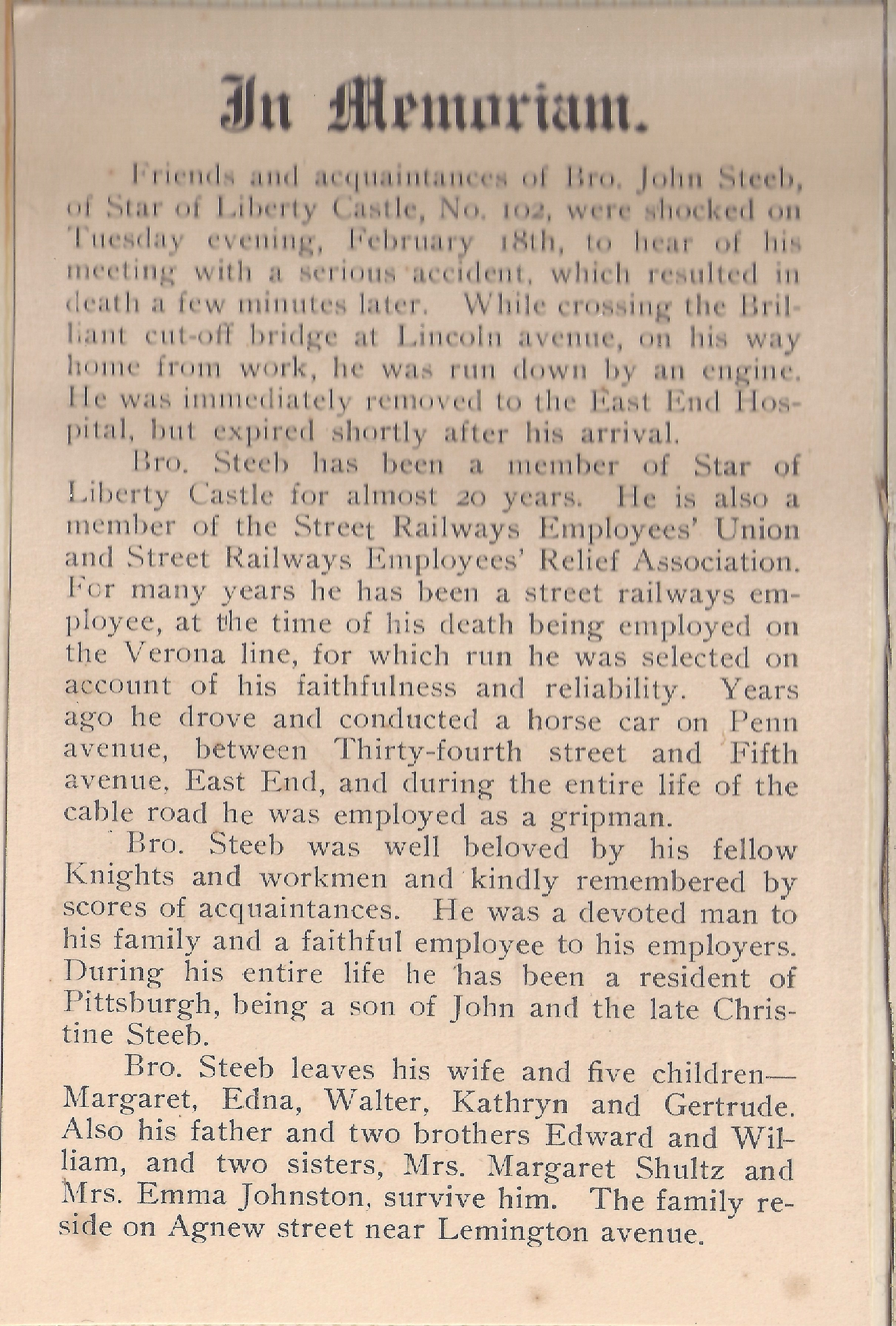 John Steeb Jr Obituary