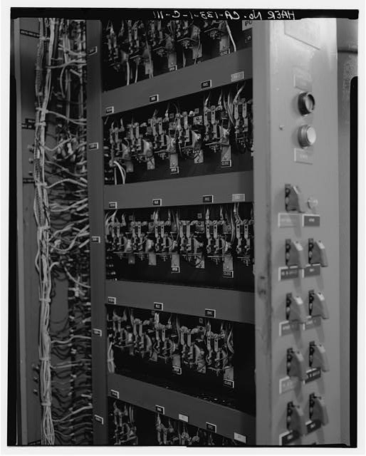 111. RELAY BOX AND SWITCHES AT SOUTH END OF HYDRAULIC...