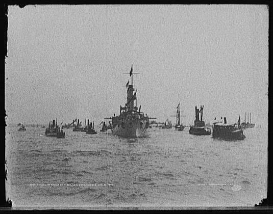 Return of Santiago fleet, New York Harbor, Aug. 20, 1898