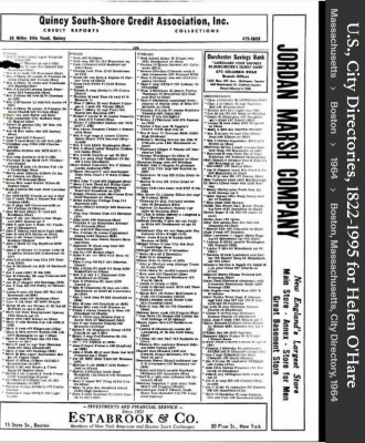 Helen "Nellie" (Supple) Hehir --U.S., City Directories, 1822-1995(1964)
