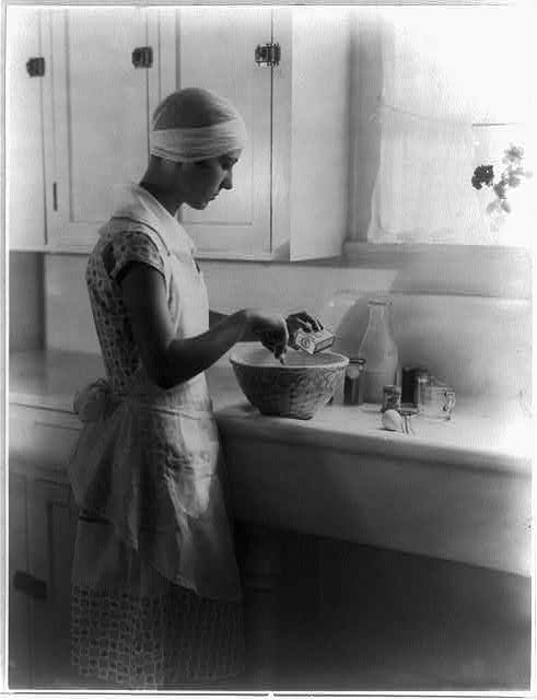 Girl as housemaid