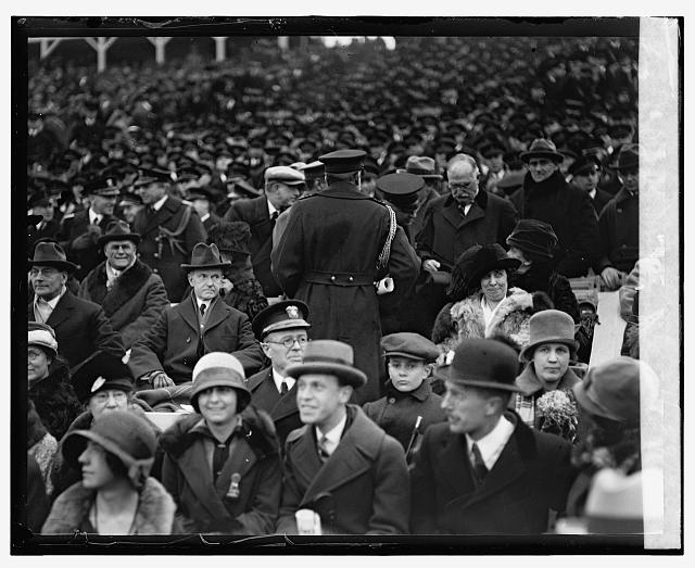Pres. & Mrs. Coolidge at Army-Navy game, 11/29/24