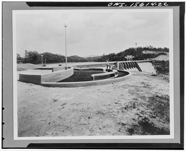 Hiwassee Dam and powerhouse. Open overlook just off the...