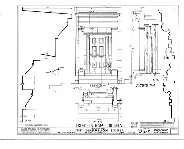 HABS NJ,7CALDW,3 (sheet 10 of 10) Harrison House,...