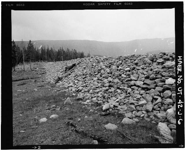 6. VIEW SHOWING DOWNSTREAM FACE AND TOE OF DAM, LOOKING...
