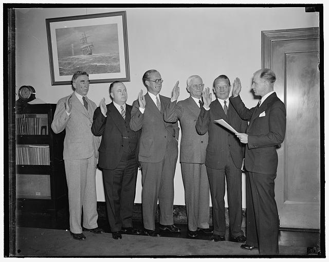 Permanent Maritime Commission sworn-in. Washington, D.C.,...