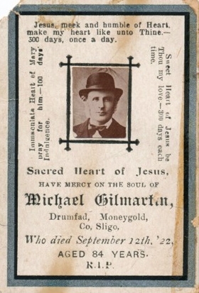 Michael Gilmartin Funeral Card