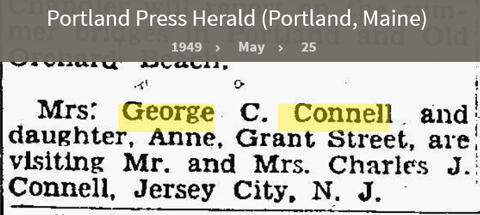 Louise Marie Hagen-Connell--Portland Press Herald (Portland, Maine) (25 may 1949)