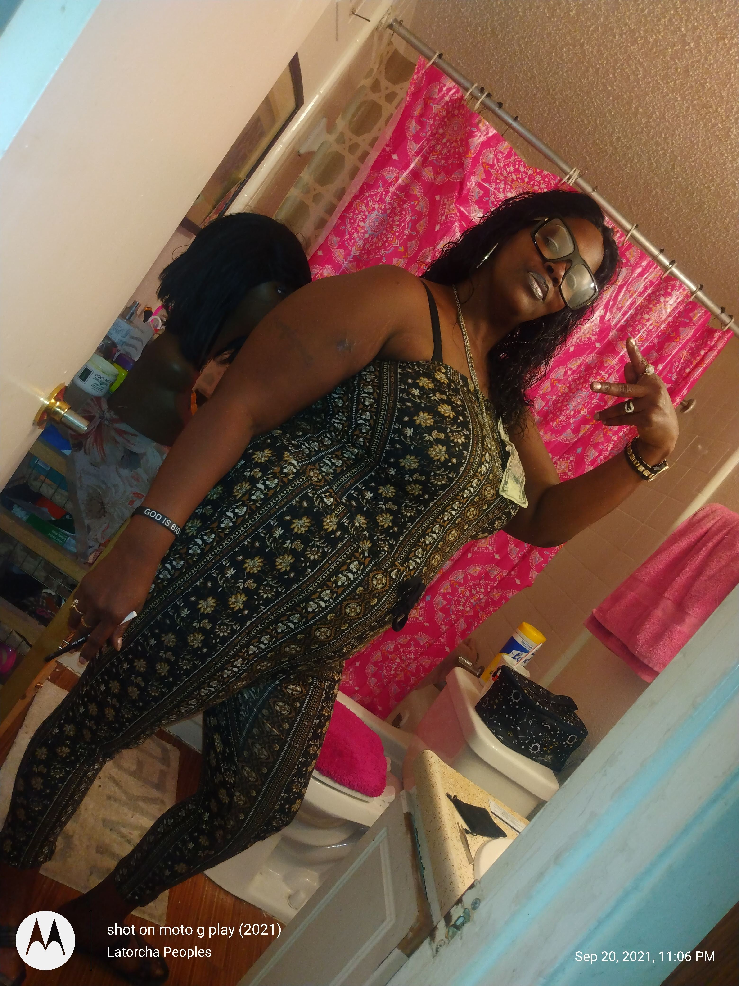 I was at home in my bathroom 