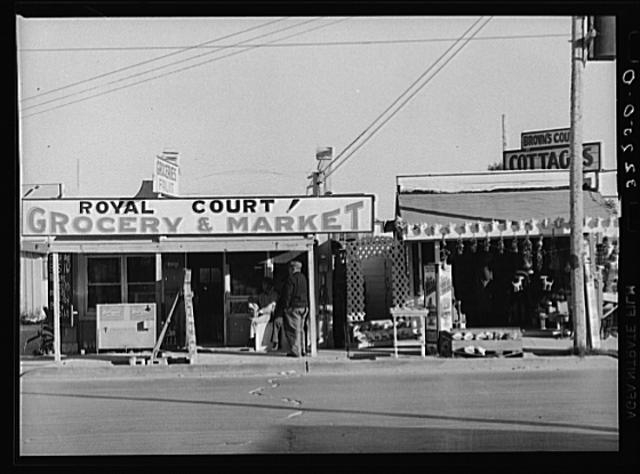 Stores in North Beach tourist district, Corpus Christi,...