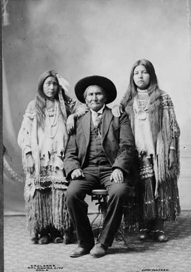 Geronimo Apache chief and his two nieces, died Feb....