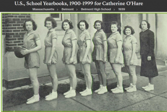 Catherine Dorothy (O'Hare) Lind--U.S., School Yearbooks, 1900-1999(1939)basketball