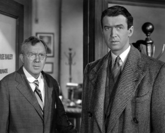 Thomas Mitchell and James Stewart in It's a Wonderful Life.