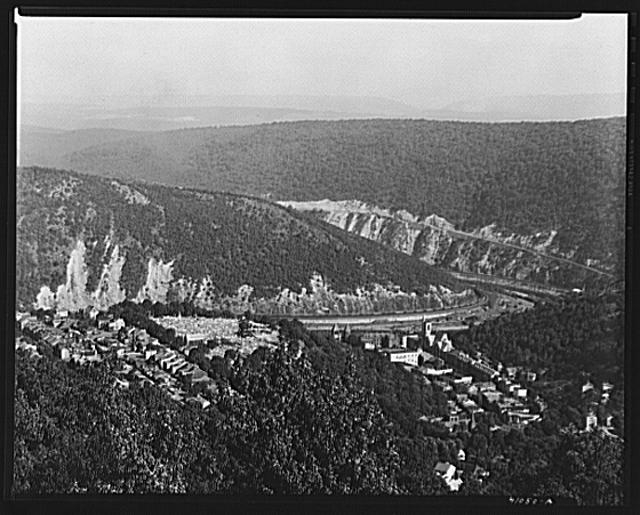 View of Upper and Lower Mauch Chunk from Mount Pisgah